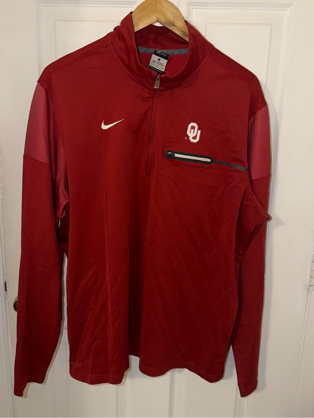 Nike Men's Crimson Oklahoma Sooners Quarter-Zip Pullover